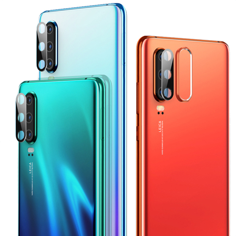 Protecteur d'écran de caméra et bague de Protection arrière, 2 en 1, en verre trempé 6D, pour Huawei P20 Pro P30 Pro ► Photo 1/6