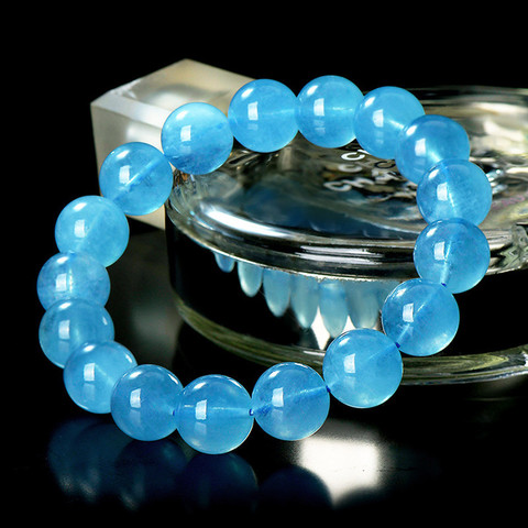 Bracelet aigue-marine en cristal, cercle unique, bijoux romantiques, Yoga, Bracelets pour femme, décontracté, livraison directe ► Photo 1/6