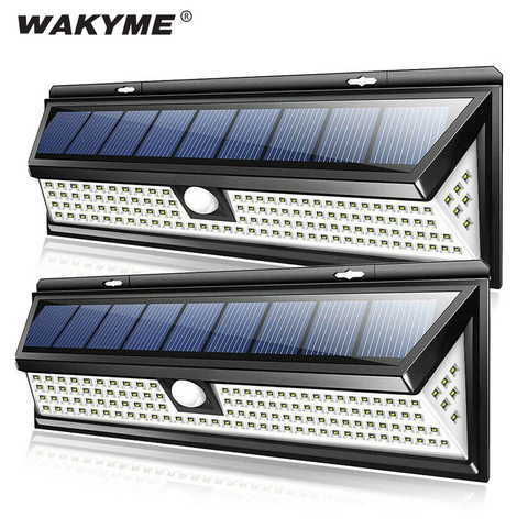 WAKYME 118 LED lumières solaires pour la décoration de jardin PIR capteur de mouvement applique murale étanche solaire alimenté lumière de sécurité d'urgence ► Photo 1/6