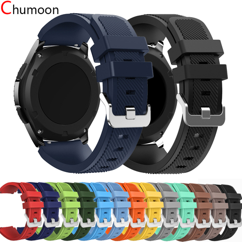 Bracelet de montre en silicone pour samsung Galaxy Watch, 22mm, 46mm, S3 Frontier Gt 2 44mm, pour montre connectée galaxy watch 3 45mm ► Photo 1/6