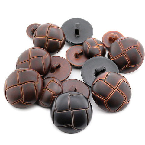 Boutons ronds en plastique, 10 pièces, Imitation cuir, boucle, accessoires de couture décoratifs, nouveauté ► Photo 1/5