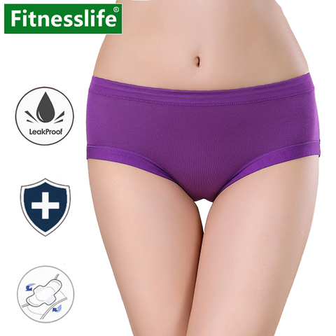 Étanche femmes période menstruelle culottes hygiène féminine femmes sous-vêtements doux physiologique pantalon femme slips M L XL ► Photo 1/6