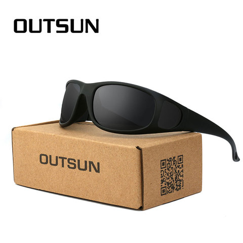 OUTSUN-lunettes de soleil polarisées UV 400 pour hommes, Plus étui, verres de styliste, verres de poisson pour la conduite, tendance 212 ► Photo 1/5