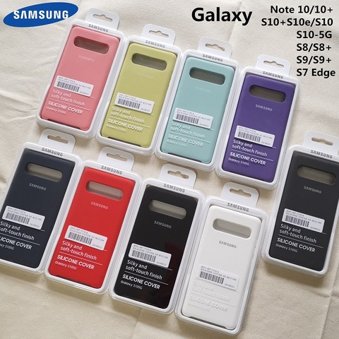 Housse en Silicone Samsung Galaxy S10 S9 S8 Plus Note 10 9 8 coque en Silicone souple et soyeux pour S7 Edge S10 5G s20 Ultar ► Photo 1/3