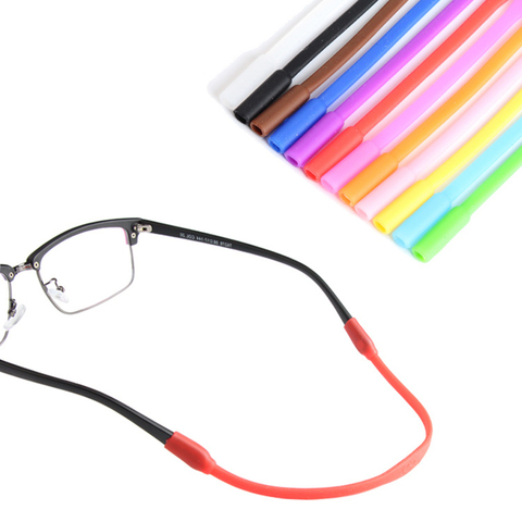 Enfant adulte bonbons couleur élastique Silicone lunettes sangles sport anti-dérapant lunettes cordes lunettes porte-cordon lunettes de soleil chaîne ► Photo 1/6