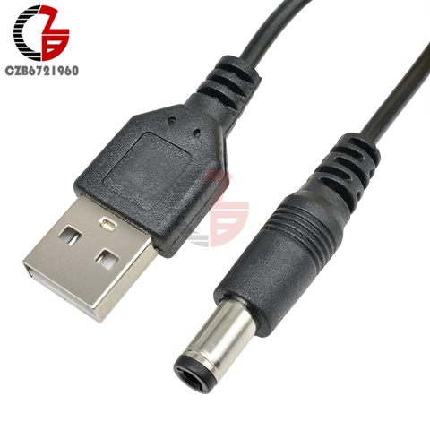 Câble de connecteur DC vers USB 2.0 à cc, 5.5mm x 2.1mm, adaptateur d'alimentation cc vers USB, prise de courant pour chargeur ► Photo 1/6