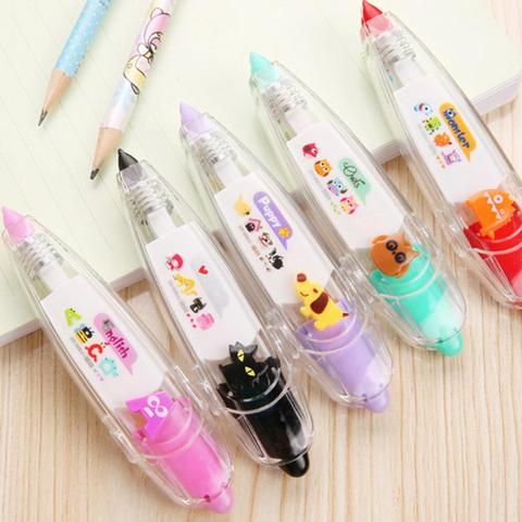 Stylo correcteur à pression imprimé chat, chien, hibou, mignon, pour journal intime, Scrapbooking, papeterie décorative ► Photo 1/6