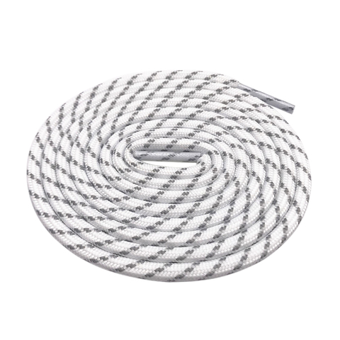 Coolstring – lacets à corde ronde rayée, Beige et blanc, en Polyester, pour patins à roulettes, chaussures de randonnée en plein air ► Photo 1/6