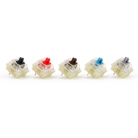 Interrupteur de clavier mécanique Cherry MX Original, argent, rouge, noir, bleu, marron, axe, 3 broches, rvb transparent ► Photo 1/6