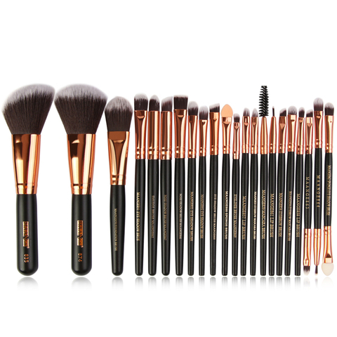 MAANGE professionnel maquillage pinceaux ensemble cosmétique fond de teint poudre Blush ombre à paupières lèvre maquillage brosse trousse à outils ► Photo 1/6