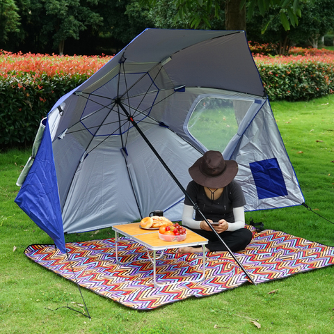 Parapluie d'extérieur pour Camping, pêche, randonnée, abri solaire Portable, tente de plage, installation facile, auvent, ombrage, auvent Anti-UV, HW188 ► Photo 1/6