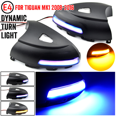 Pour VW pour Volkswagen Tiguan MK1 2008-2016 LED clignotant dynamique clignotant séquentiel latéral miroir indicateur lumière flaque d'eau ► Photo 1/6