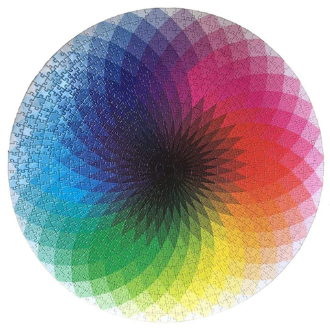 Puzzle rond de 1000 pièces, Palette arc-en-ciel, jeu intellectuel pour adultes et enfants, Puzzle cadeau ► Photo 1/6