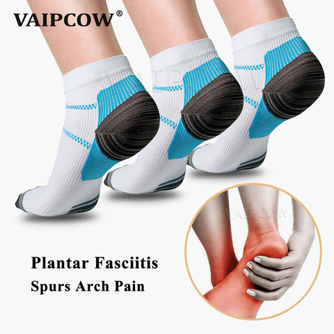 VAIPCOW – chaussettes de Compression pour fasciite plantaire, coussin de pied, éperons de talon, douleur de l'arc, confortables, veineuses, cheville ► Photo 1/6