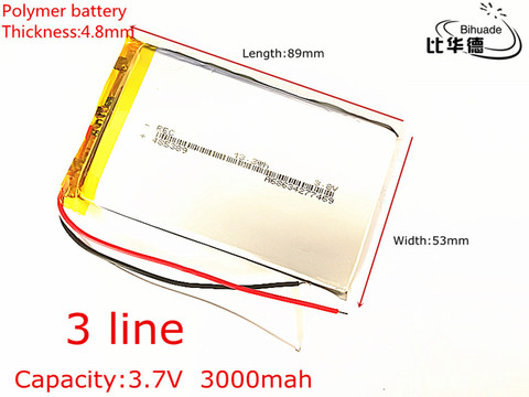 Batterie lithium polymère 3.7 v, 3000 mah, alimentation mobile, tablette 7 pouces, 1 pièce/lot, livraison gratuite ► Photo 1/3