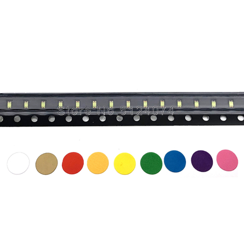 Diode électroluminescente SMD 100 0603, 1608 pièces, blanc chaud/blanc froid/RGB/rouge/Orange/jaune/vert/bleu glace/violet/UV/rose ► Photo 1/2