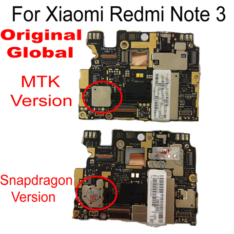 100% carte mère déverrouillée pour Xiaomi Redmi Note 3 carte mère de travail complète avec puces pour Redmi Note 3 carte mère micrologiciel Global ► Photo 1/1