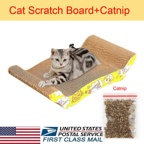 Coussin de lit en carton ondulé | Design de canapé américain chat, grattoir jouet, tapis de lit pour chat de compagnie ► Photo 1/6