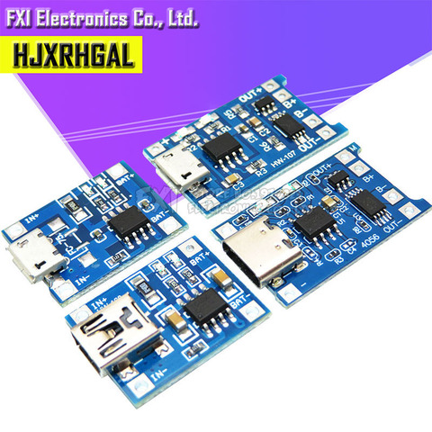 Module de chargeur au Lithium Micro USB 5V 1a 18650 TP4056, panneau de protection de la batterie Li-ion 1a avec double fonction, 5 pièces ► Photo 1/6