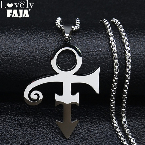 RIP mémorial symbole amour Logo Steampunk acier inoxydable collier femmes le minimalisme artiste amour symbole Prince collier bijoux ► Photo 1/6