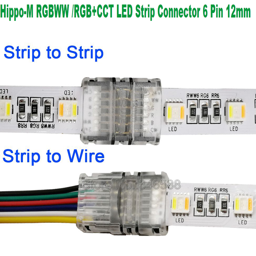 5Pcs Câble Connecteur Pour Bande Led Rgb 5050 Étanche, Led Strip