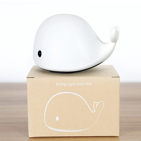 1pc bébé chambre LED veilleuses baleine dessin animé veilleuse enfants chambre Table dormir lampes enfants noël lampe cadeau ► Photo 1/6