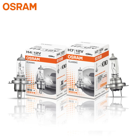 OSRAM Original H1 H4 H3 H7 12V lumière lampe Standard 3200K phare Auto antibrouillard 55W 65W 100W voiture halogène ampoule OEM qualité (1pc) ► Photo 1/6