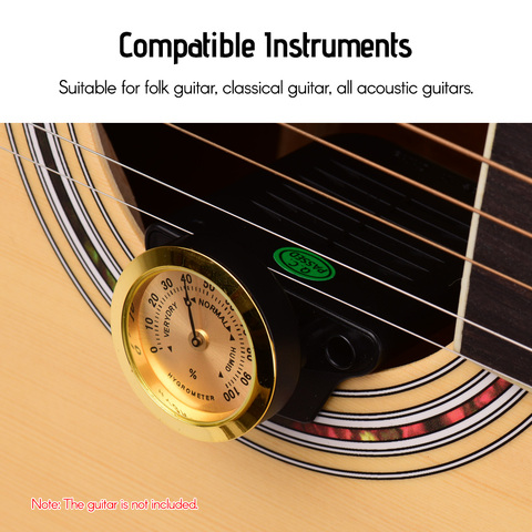 Humidificateur de guitare universel, hygromètre Portable, matériau ABS + métal pour guitare populaire classique ► Photo 1/6