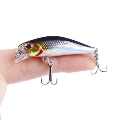 1 pièces Mini vairon leurres de pêche Wobblers 4.5cm 3.5g naufrage artificiel en plastique dur appât manivelle Jerkbait Pesca basse attirail ► Photo 1/6