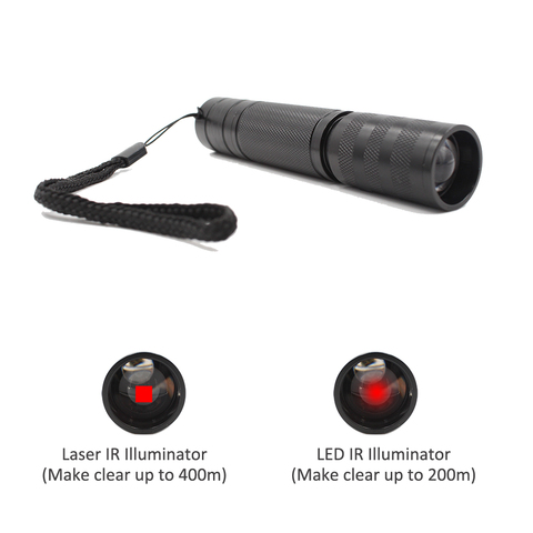 Lampe de poche infrarouge de Vision nocturne, illuminateur d'assistance de vue Distance LED 200m Laser 400 mètre ► Photo 1/6