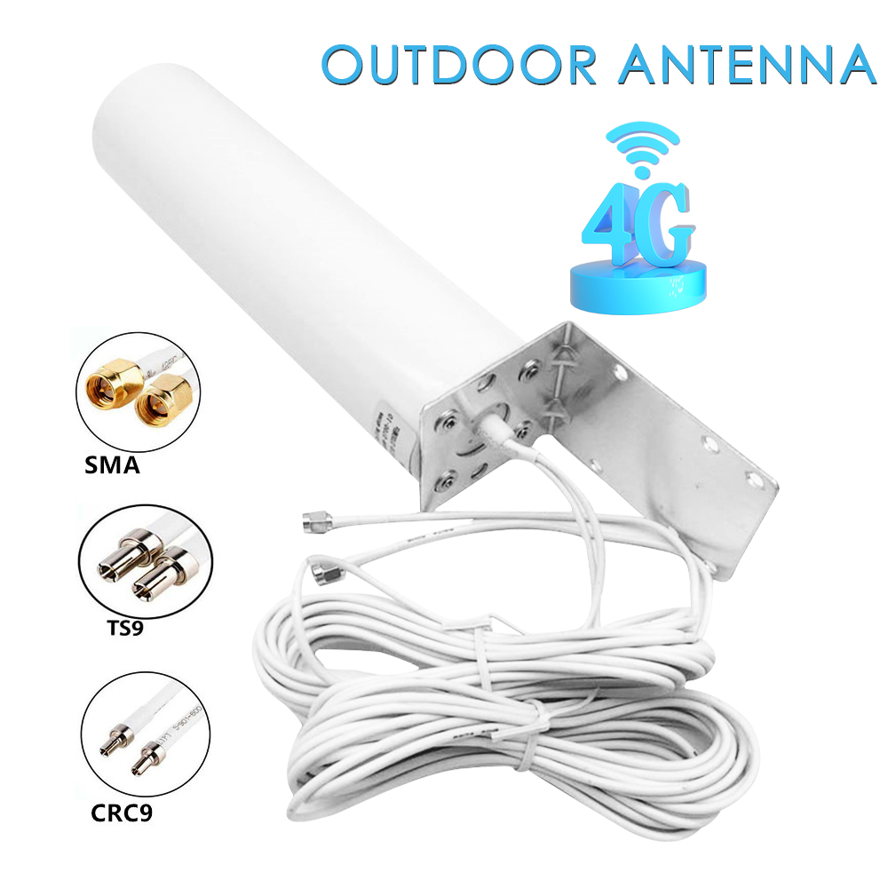 Antenne 4G lte 3g 4g antenne extérieure antennna externe avec connecteur  crc9 / ts9 / sma à double curseur de 5 m pour modem routeur 3g 4g