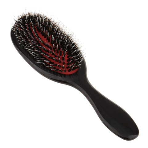 Brosse professionnelle pour Salon de coiffure, Extension de cheveux à domicile, brosse pour perruque, accessoire de coiffure, peigne arrière, noir, démêlant et antistatique ► Photo 1/6