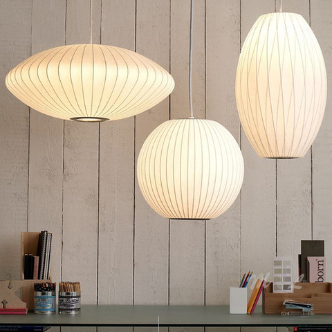 Lampe suspendue en tissu italien, design nordique, luminaire de Designer, idéal pour un salon, une chambre à coucher, un Bar ou un Restaurant, luminaires Led ► Photo 1/6