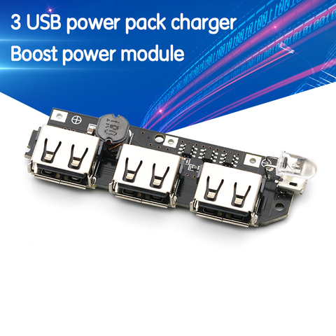 5V 1A 1.5A 2.1A 3 USB chargeur de batterie externe Circuit imprimé Module d'alimentation Boost + 5S 18650 Li-ion boîtier Kit de bricolage Powerbank ► Photo 1/6