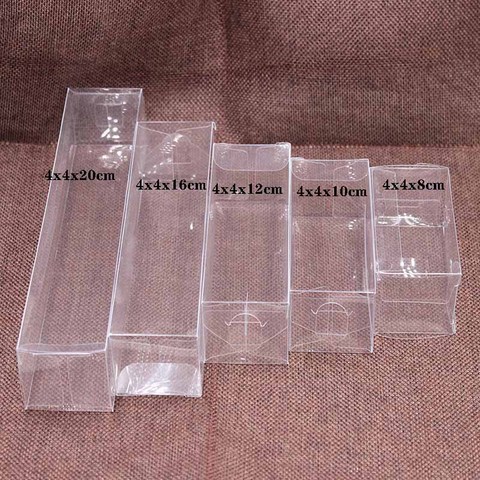 Boîtes cadeaux en PVC transparent de 4x4x | Emballages de mariage/cadeaux de noël/bonbons/Apple/cadeau/bougie/cadeau sec, boîte d'exposition ► Photo 1/6