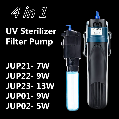Pompe de stérilisation à lampe UV pour Aquarium 4 en 1, 220V, élimine les algues, désodorisant, circulation d'eau ► Photo 1/6