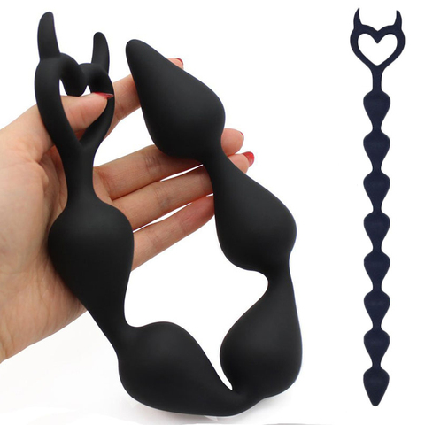 Jouets sexuels pour adultes et hommes, perles en Silicone 36cm de Long, stimulateur Anal, masseur de la Prostate, boutons, sexshop godemichet Anal ► Photo 1/6