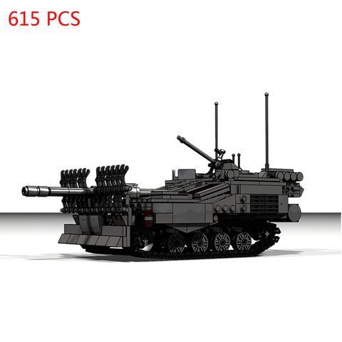 Véhicules tank technic STRV-103B de l'armée suédoise, deuxième guerre mondiale, équipement d'armes de guerre, briques, modèles de blocs de construction, jouets pour cadeau ► Photo 1/2