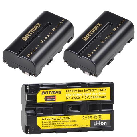 Batterie Li-ion Batmax NP-F550 NP F550 F570 pour éclairage vidéo Yongnuo Viltrox LED YN300Air II YN300 III YN600 Air L132T L116T ► Photo 1/6