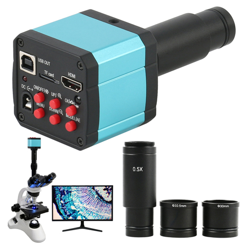 18MP 1080P 60FPS HDMI USB oculaire électronique Microscope vidéo caméra taille de montage 23.2mm avec adaptateurs d'anneau 30mm 30.5mm ► Photo 1/6