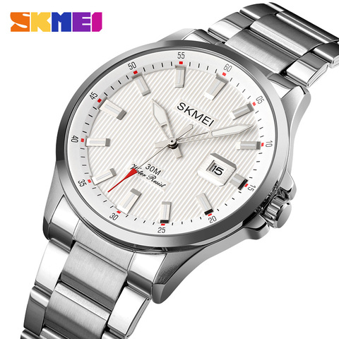 SKMEI Date temps de luxe Quartz hommes montres trois dimensions Texture cadran poignet Quartz hommes montres mode mâle reloj hombre 1654 ► Photo 1/6