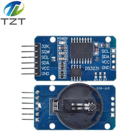 TZT DS3231 AT24C32 IIC précision RTC Module de mémoire d'horloge en temps réel RTC DS3231SN module de mémoire pour KIT de bricolage Arduino framboise pi ► Photo 1/6