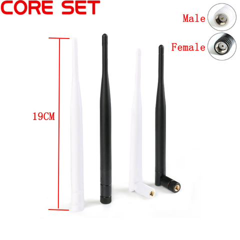 Antenne WIFI Omni 2.4GHz/2.4GHz, 6dbi, bluetooth RP-SMA, mâle/femelle, connecteur de routeur sans fil IEEE WLAN/WiMAX/MIMO ► Photo 1/6