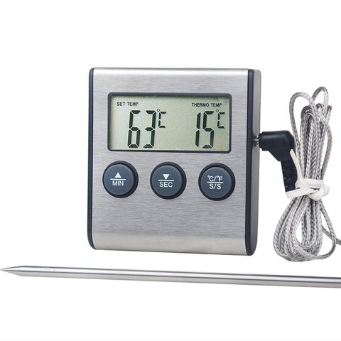 Thermomètre numérique de four cuisine cuisson des aliments viande BBQ sonde thermomètre avec minuterie eau lait température outils de cuisson ► Photo 1/6