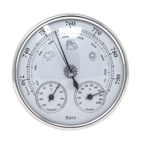 Analogique Baromètre Thermomètre Hygromètre Mur Suspendus Température Humidité Moniteur Atmosphérique Pression Mètre pour un usage Domestique ► Photo 1/6