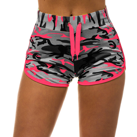 Femmes Sport Yoga Shorts femmes Cool Shorts femmes Sport court Fitness Camouflage élastique course en plein air Yoga Shorts ► Photo 1/6