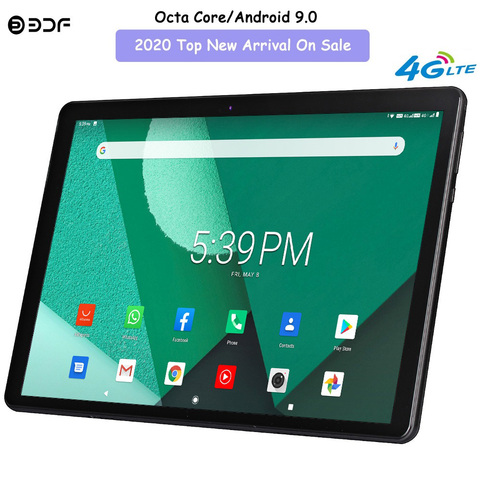 Nouveau 10 pouces tablette Pc Google Play Android 9.0 Octa Core 4G appel téléphonique CE marque tablettes WiFi Bluetooth GPS Android 10.1 pouces onglet ► Photo 1/6