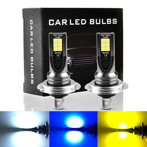 2 pièces H7 H8 H11 HB3 9006 9005 lampe à LED Super lumineux 3030SMD voiture antibrouillard 6000K blanc conduite ampoules courantes pour Auto automobile ► Photo 1/6