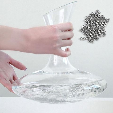 Boules de nettoyage de bouteille en verre 3mm, 500 pièces, perle en acier inoxydable, pour nettoyer les taches de vin, carafe, accessoires de tasse et de Bar ► Photo 1/6