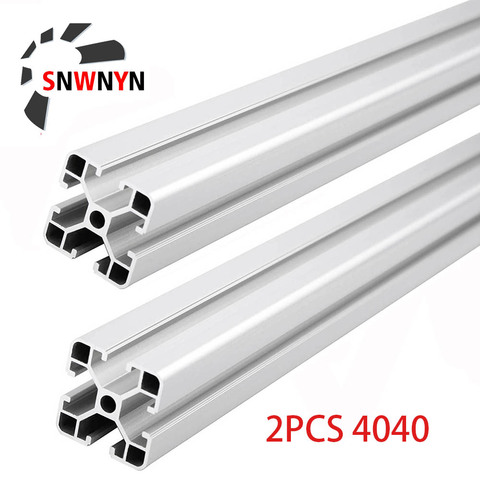Profilé d'aluminium 4040 norme européenne à Extrusion anodisée, Rail linéaire 100-2000mm, longueur 300 600mm pour imprimante 3D 800, 2 pièces ► Photo 1/6